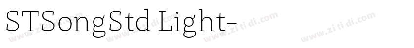 STSongStd Light字体转换
